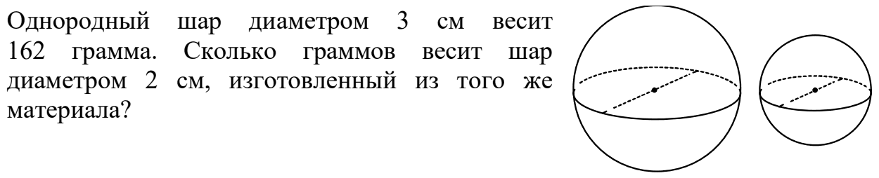 Внешний диаметр шара 18 см толщина стенок 3 см