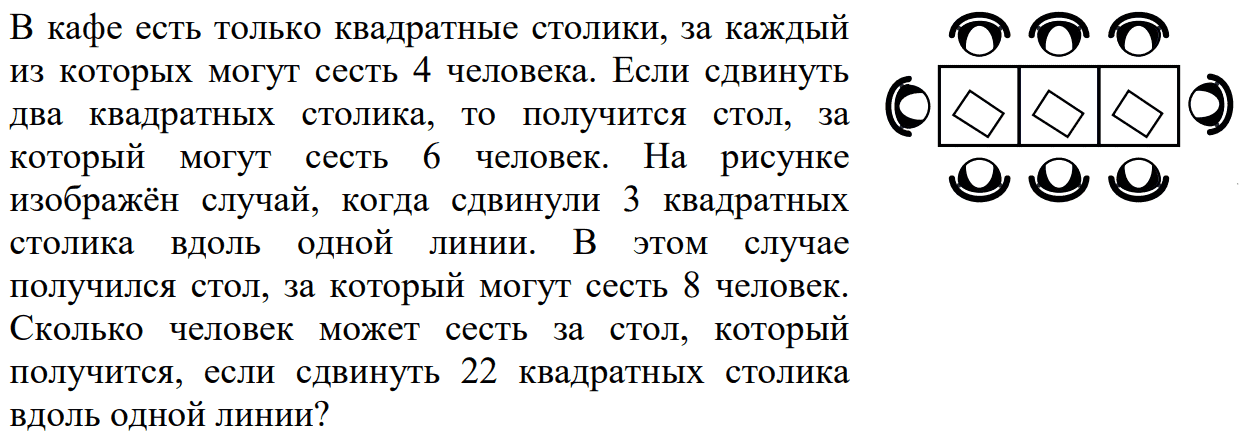 За квадратный столик могут сесть одновременно 4 гнома по одному с каждой стороны