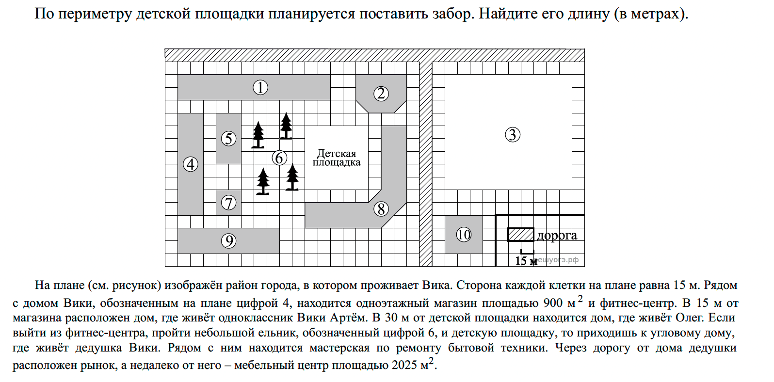 Сколько упаковок плитки необходимо. Детскую площадку решили покрыть резиновой плиткой размером 1м x 1м. Заполни плитками площадь 1 м.